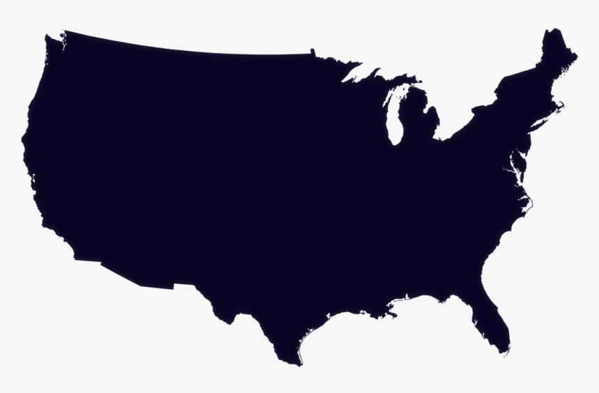 Blue Us Map Outline, HD Png Download, Free Download