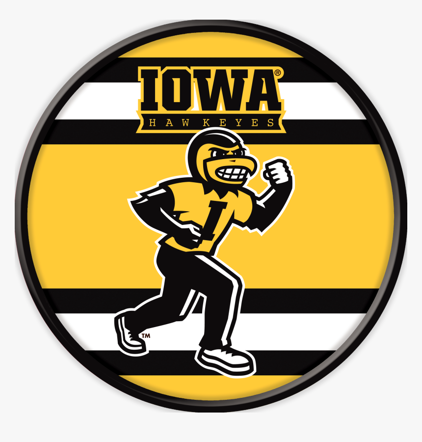 Iowa Hawkeyes 17 Inch Team Disc Wall Sign Herky Stripes - Website Logo No Background, HD Png Download, Free Download