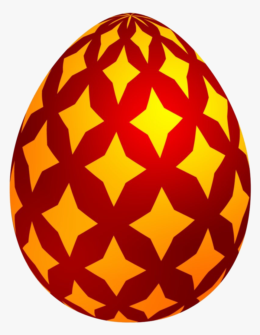 Red Easter Egg Png Clipart - Clip Art Easteregg, Transparent Png, Free Download