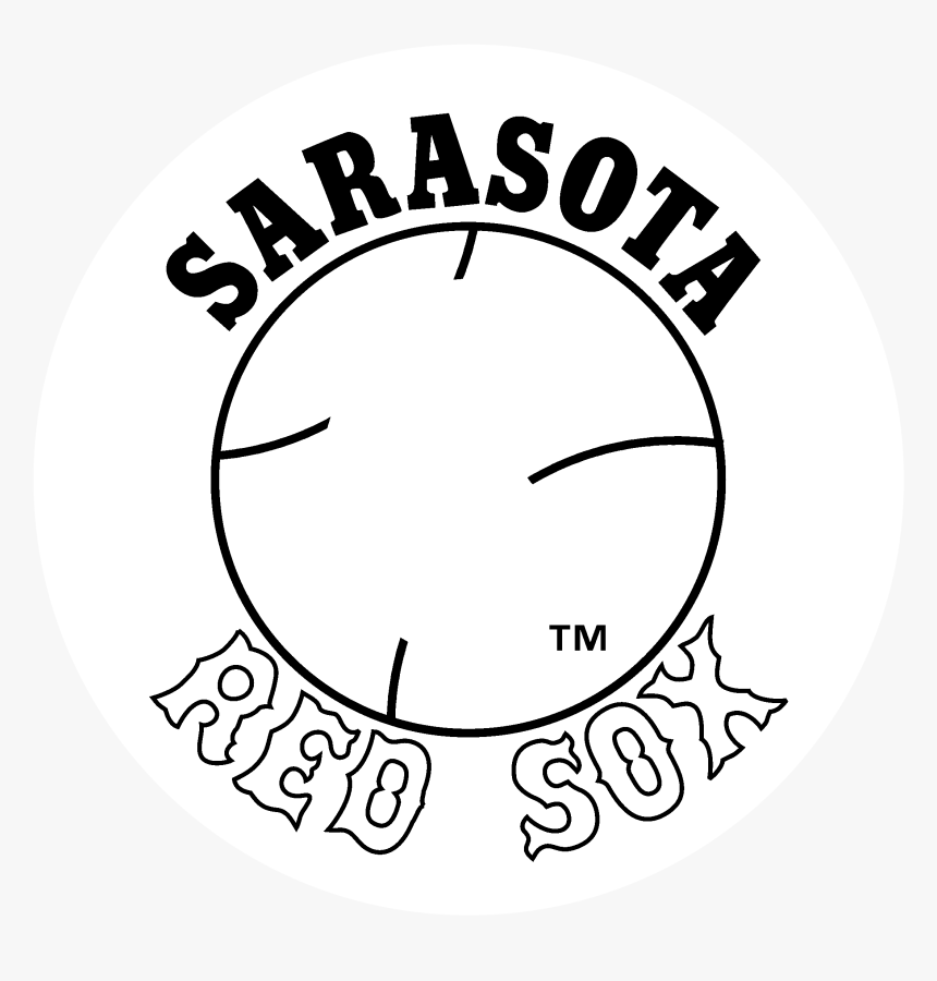 Sarasota Red Sox Logo Black And White - Circle, HD Png Download, Free Download