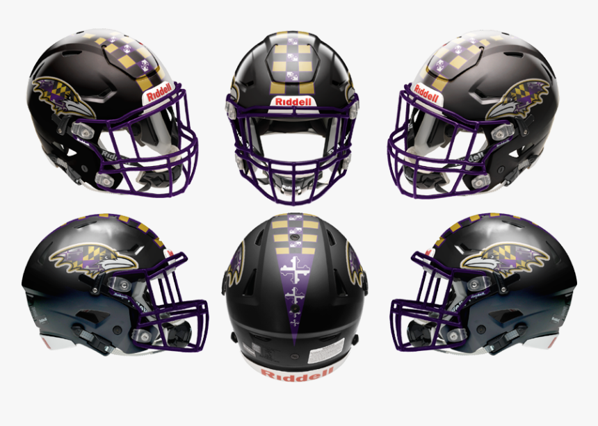 5961b98225769 Ravens6view - Charlotte 49ers Football Helmet, HD Png Download, Free Download