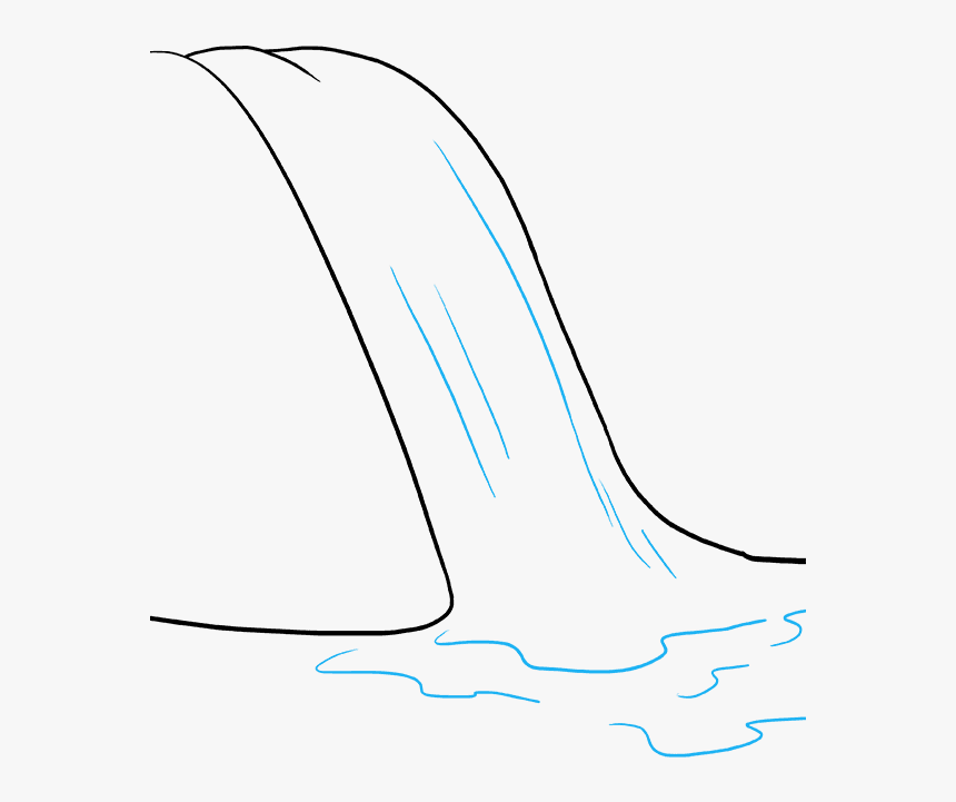 How To Draw Waterfall , Png Download, Transparent Png, Free Download