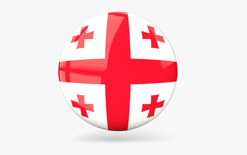 Glossy Round Icon - Georgia Flag Png, Transparent Png, Free Download