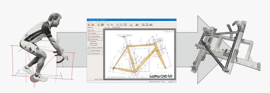 Bikefitting - Technical Drawing, HD Png Download, Free Download