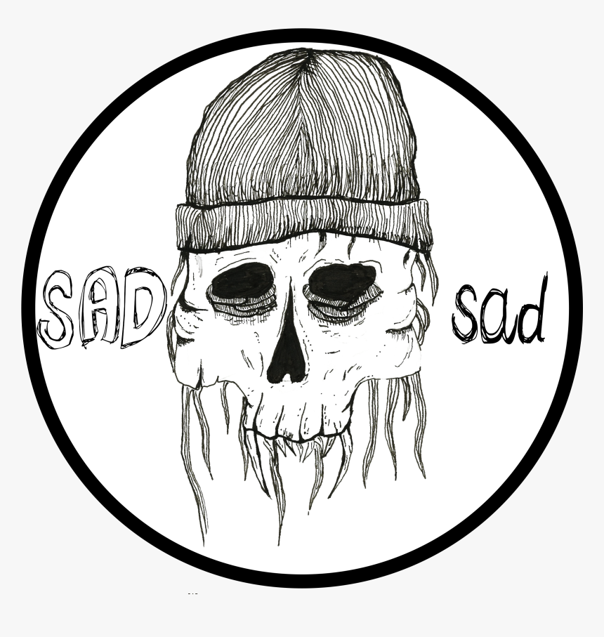 Skull Drawing Beanie Png - Skull, Transparent Png, Free Download