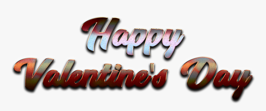 Happy Valentines Day Word Png Clipart - Graphic Design, Transparent Png, Free Download