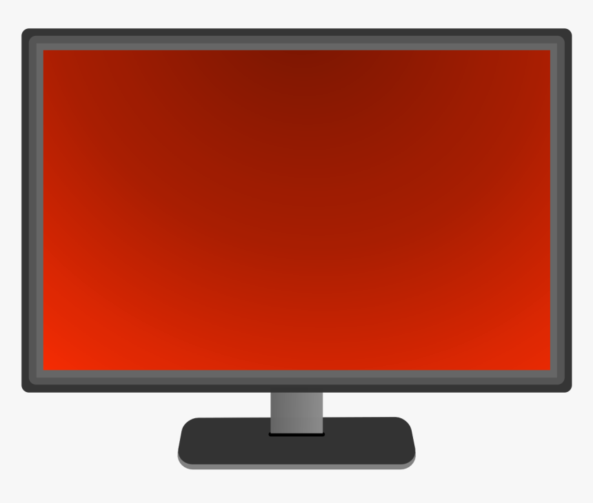 File - Monitor Red - Svg - Red Computer Monitor Png, Transparent Png, Free Download