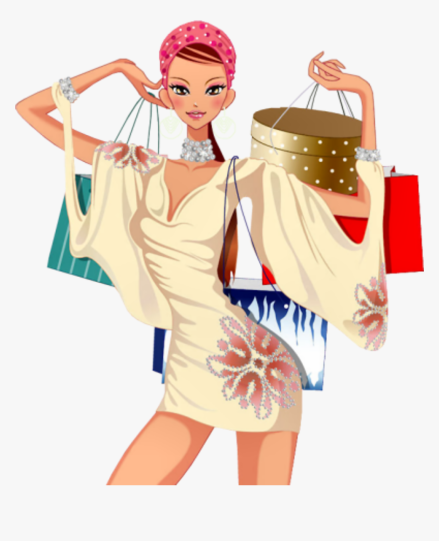 Fashionista Drawing Diva - Shopping Glitter Graphics, HD Png Download, Free Download
