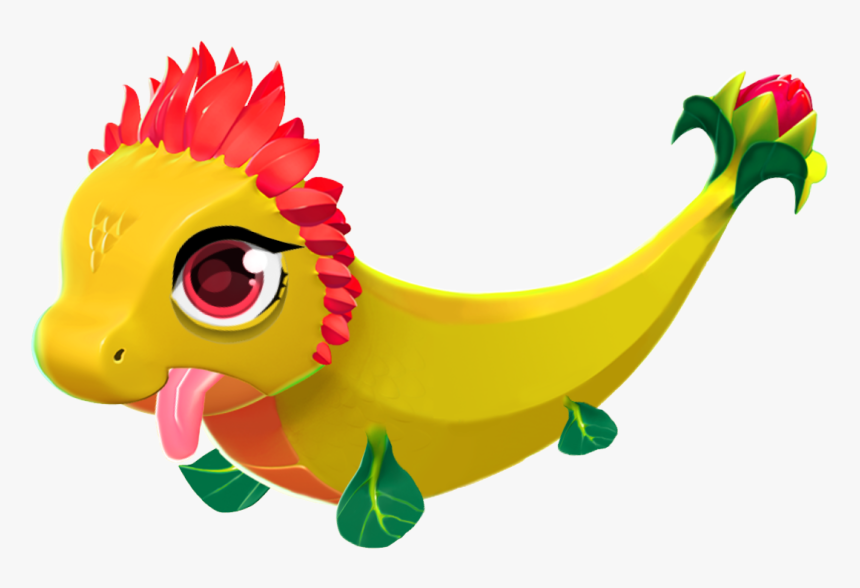 Redflower Dragon Baby - Dragon Mania Legends Sunflower Dragon, HD Png  Download - kindpng