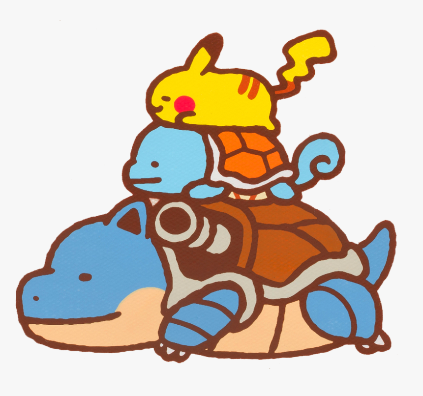 #pokemon #pokèmon #pikachu #squirtle #blastoise #cute - Cartoon, HD Png Download, Free Download