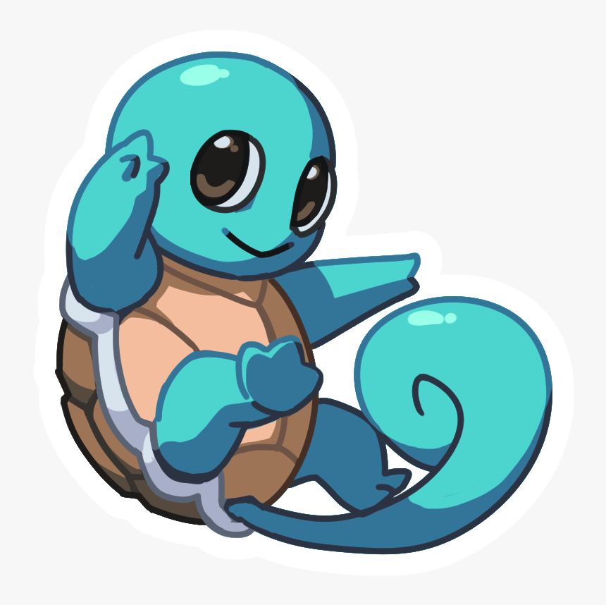 A Fake-sticker Squirtle - Cartoon, HD Png Download, Free Download