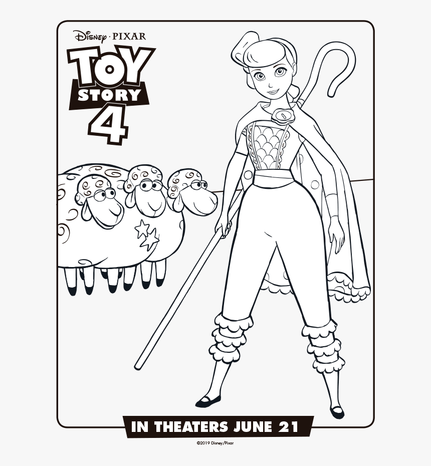 Toystory4 Imagenes Para Colorear Bo Beep Mi Barquito - Toy Story 4 Coloring Pages, HD Png Download, Free Download