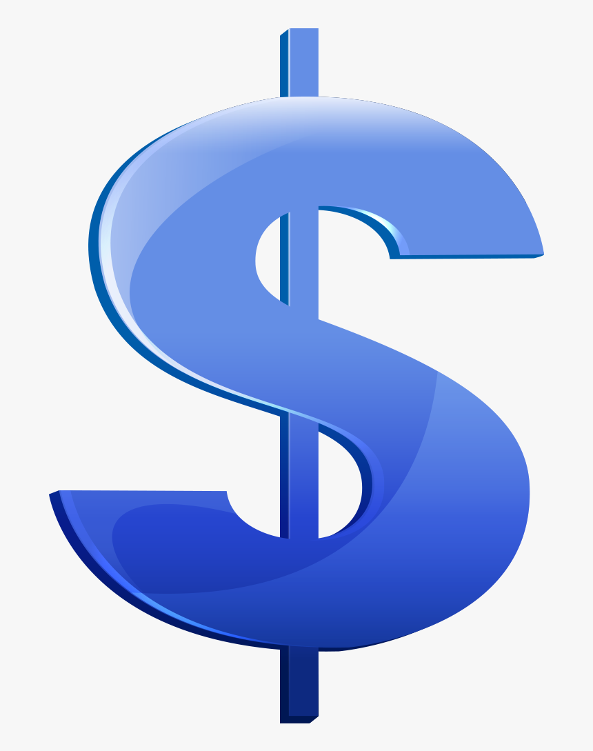 Blue Dollar Sign Png, Transparent Png, Free Download