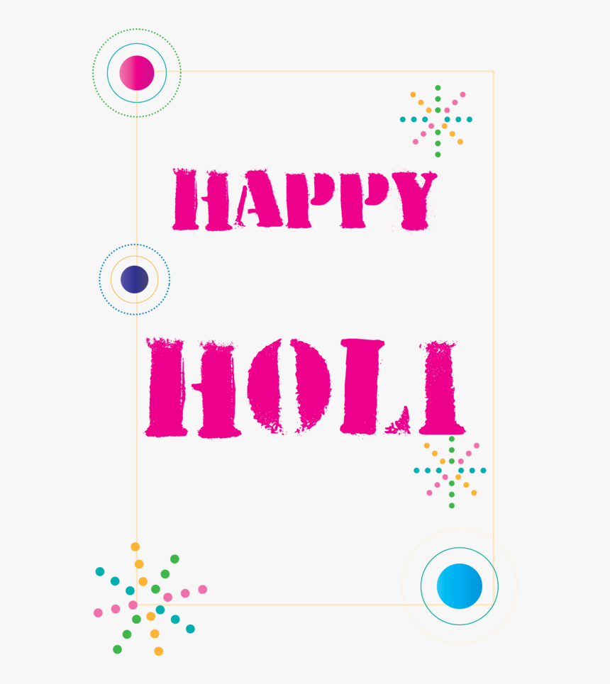 Transparent Holi Text Line Pink For Happy Holi For, HD Png Download, Free Download