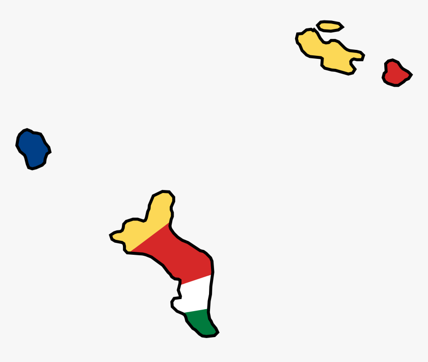 Seychelles Flag Map, HD Png Download, Free Download