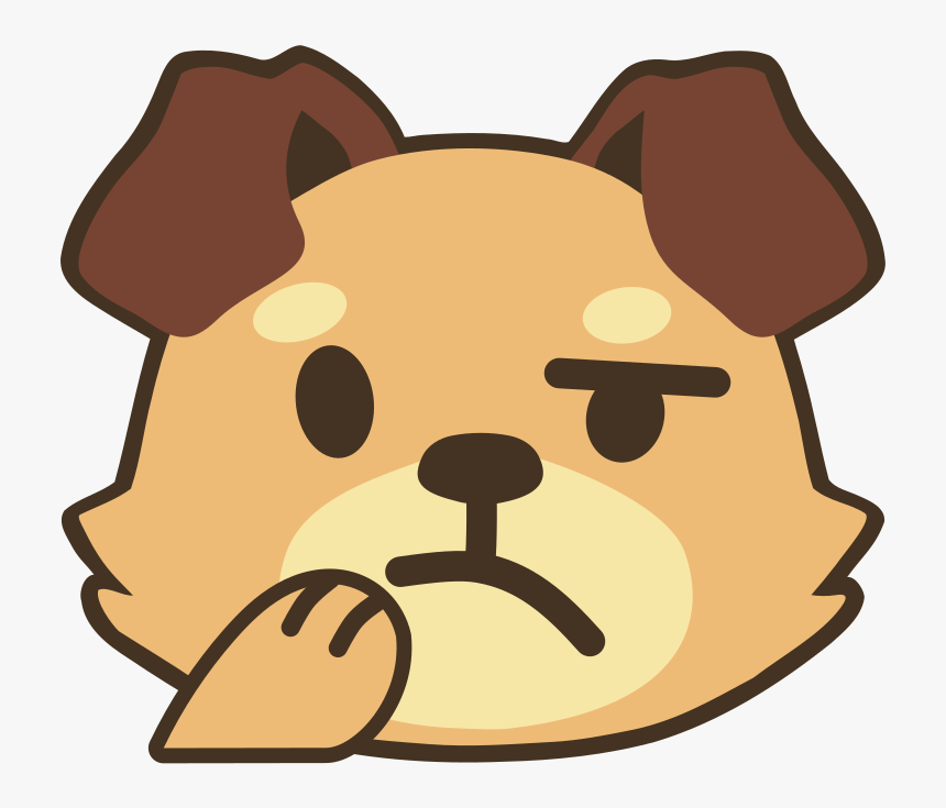 Thinking Face But It"s A Brown Dog Clipart , Png Download, Transparent Png, Free Download