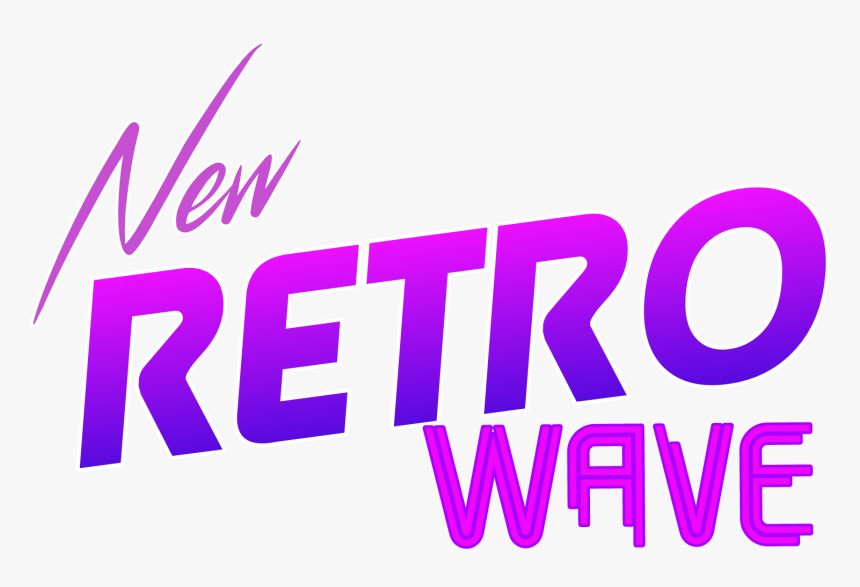 Retro Retrowave Font Aesthetic Vaporwave Png Sticker, Transparent Png, Free Download
