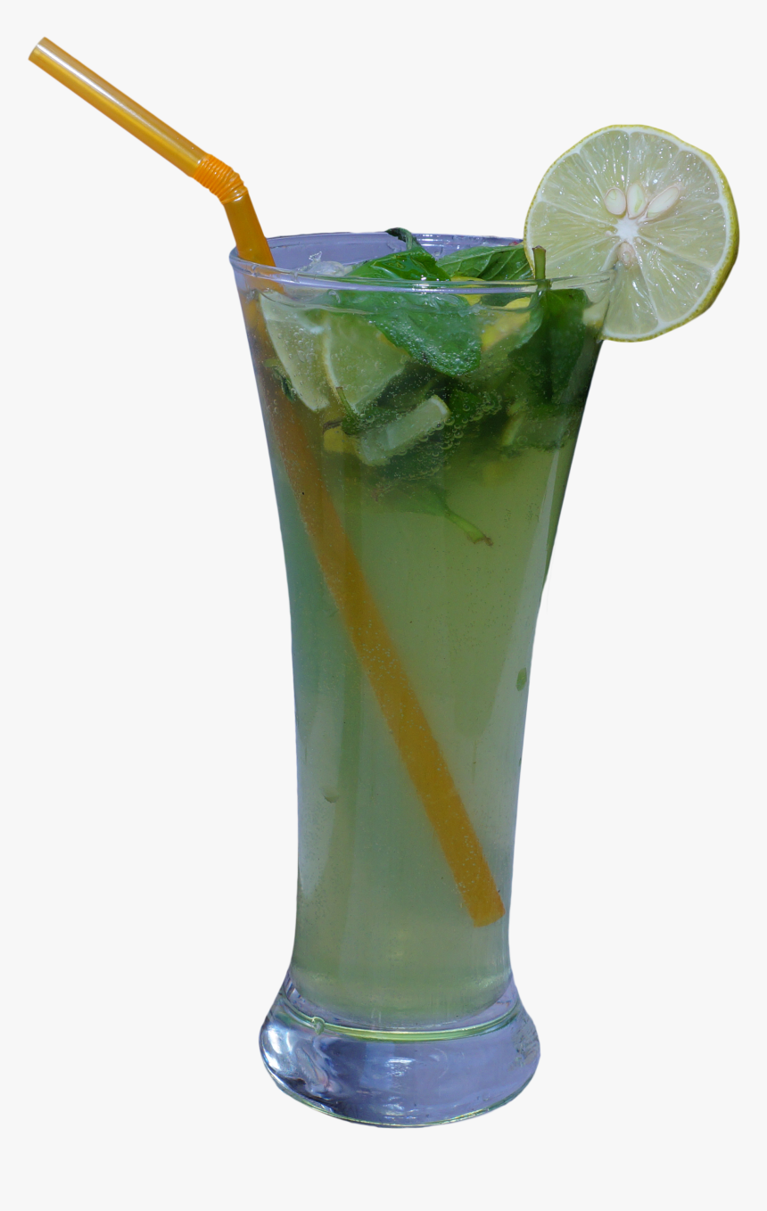 Mint And Lemon Water Glass Png, Transparent Png, Free Download