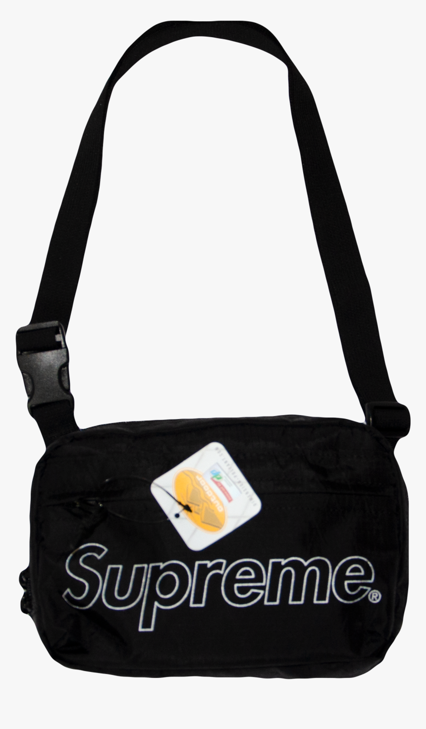 Supreme Shoulder Bag Black Hd Png Download Kindpng - supreme black messenger bag roblox free