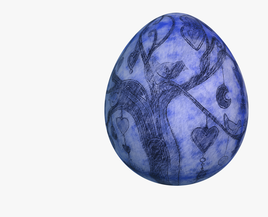 Blue Easter Egg Png Free Download, Transparent Png, Free Download