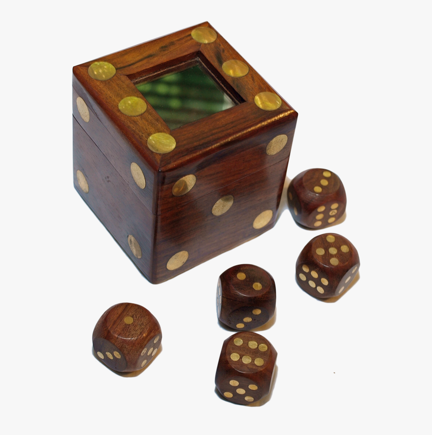 Classic Rosewood Dice Set In Dice Box, HD Png Download, Free Download