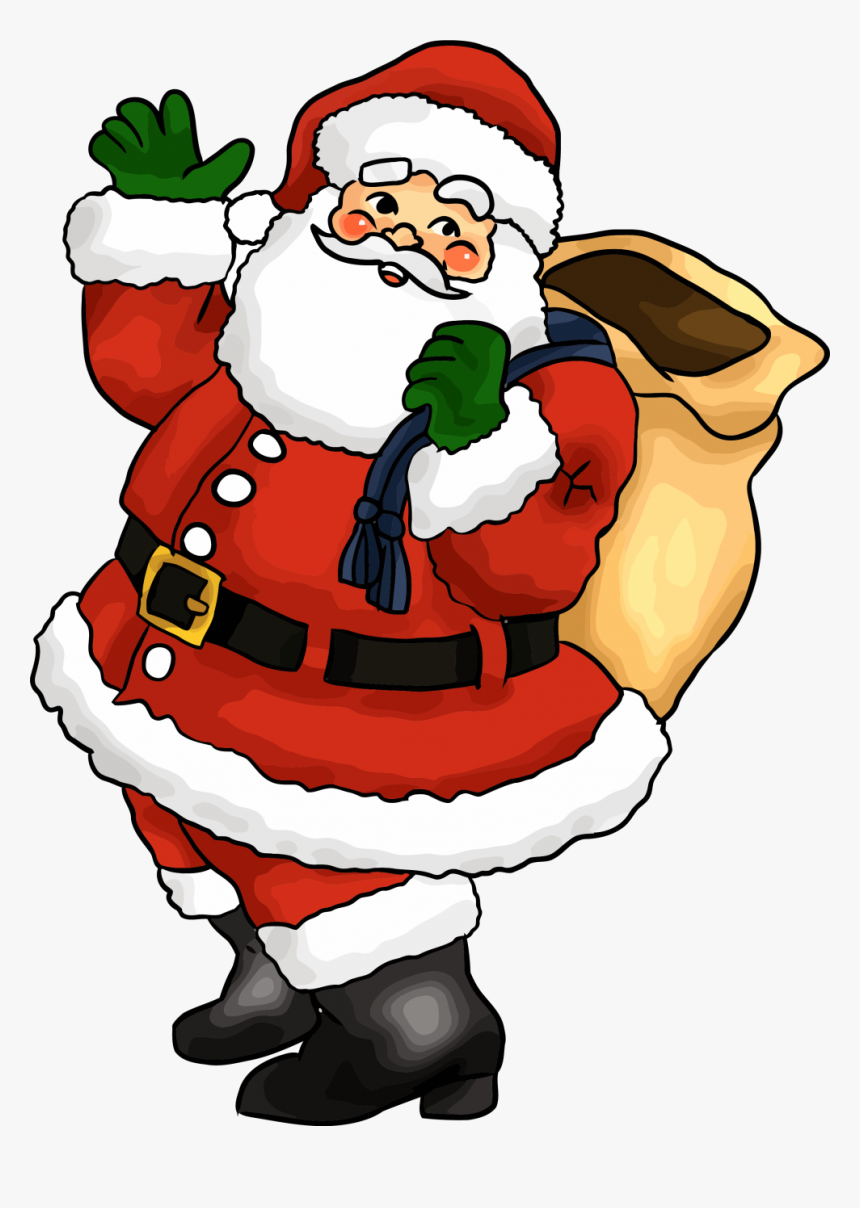 Christmas Santa Claus Bye Cartoon Clipart Png, Transparent Png, Free Download