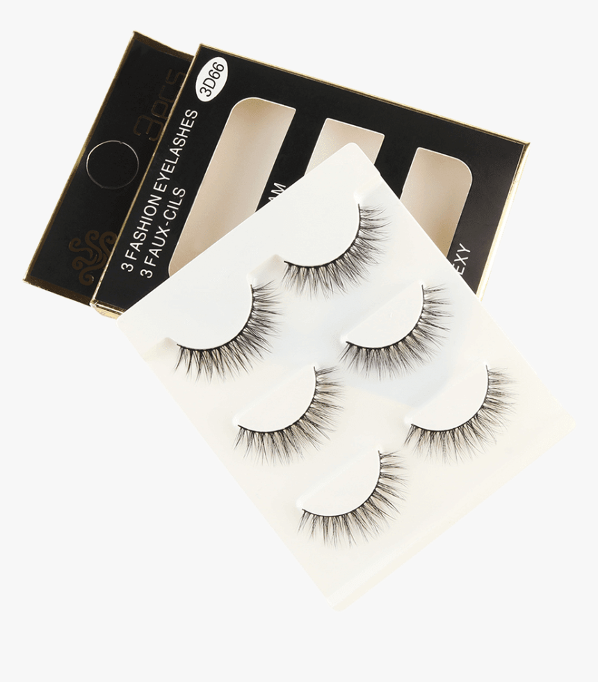 Wholesale 3 Pairs Handmade Natural Long Eyelashes Set, HD Png Download, Free Download