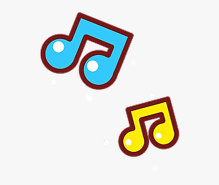 Cute Music Notes Music Notes Yellow Blue G7cheese"stime, HD Png Download, Free Download