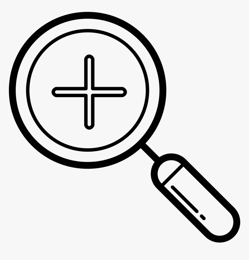 The Icon Is A Magnifying Class With A Cross, Or Plus, HD Png Download, Free Download