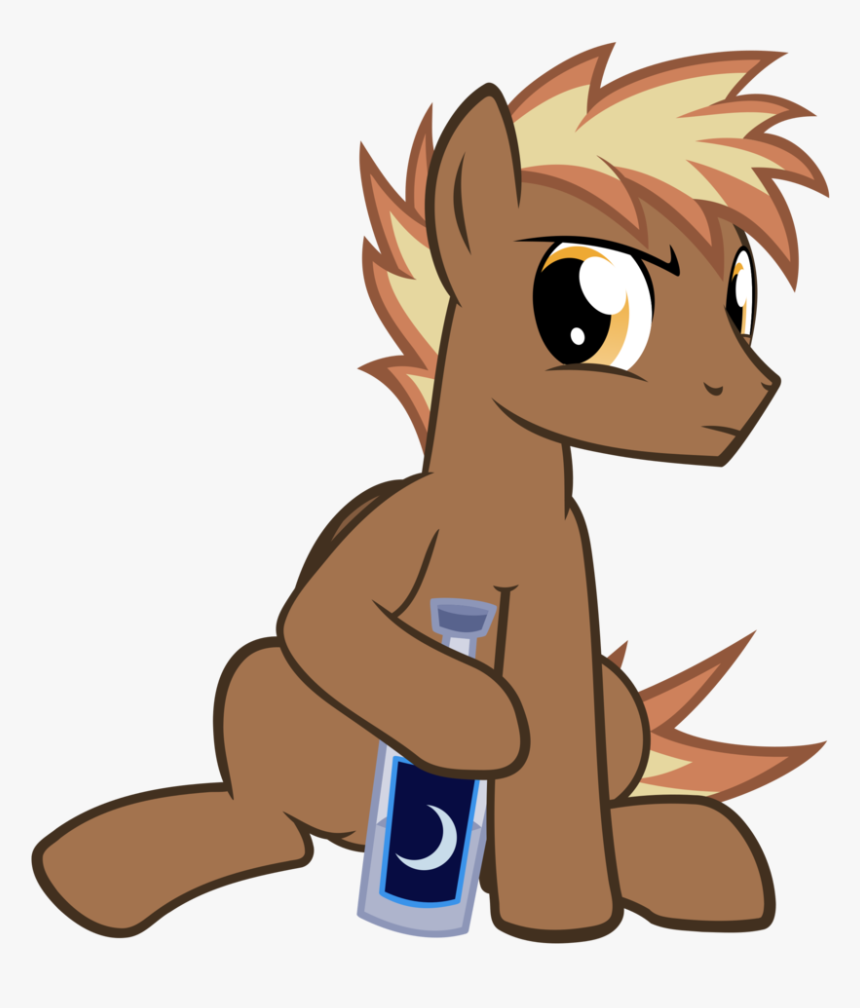 The Smiling Pony, Bottle, Crescent Moon, Frown, Glare,, HD Png Download, Free Download