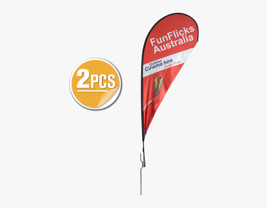 11ft Teardrop Flying Banner With Ground Spike, HD Png Download, Free Download