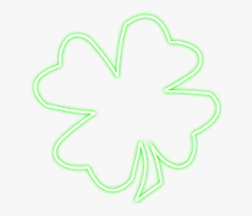 #clover #green #snapchat #neon #sign #glowing #neonsign, HD Png Download, Free Download