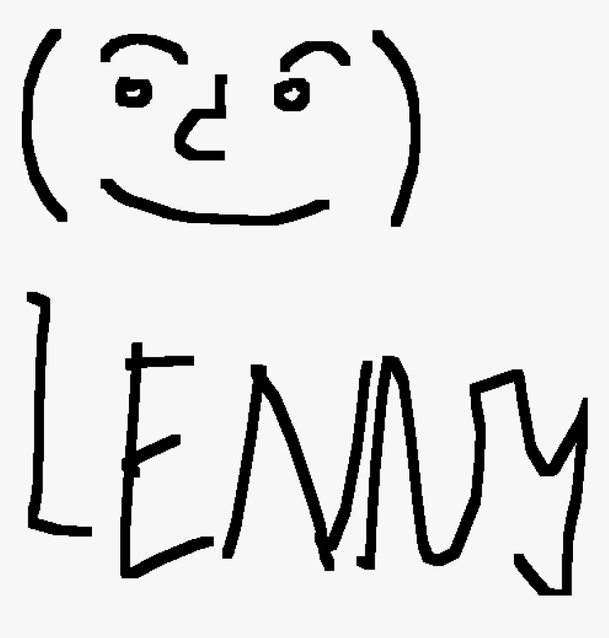 Lenny Face Png, Transparent Png, Free Download