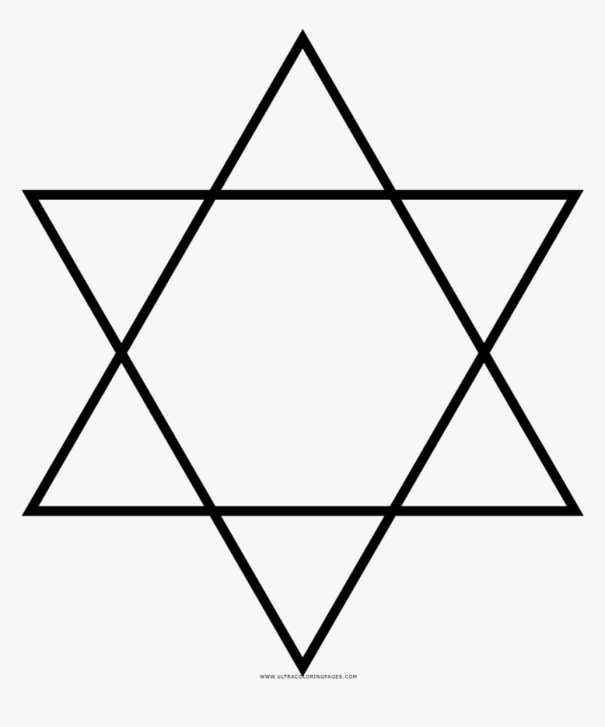 Star Of David Coloring Page, HD Png Download, Free Download