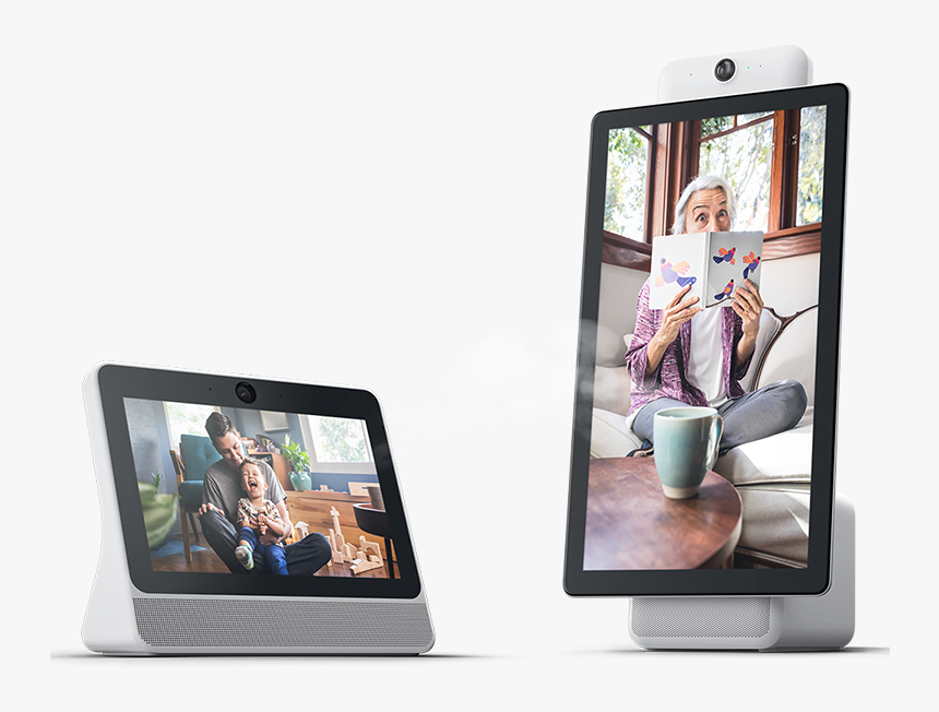 A Photo Of The Small Facebook Portal, Showing A Man, HD Png Download, Free Download