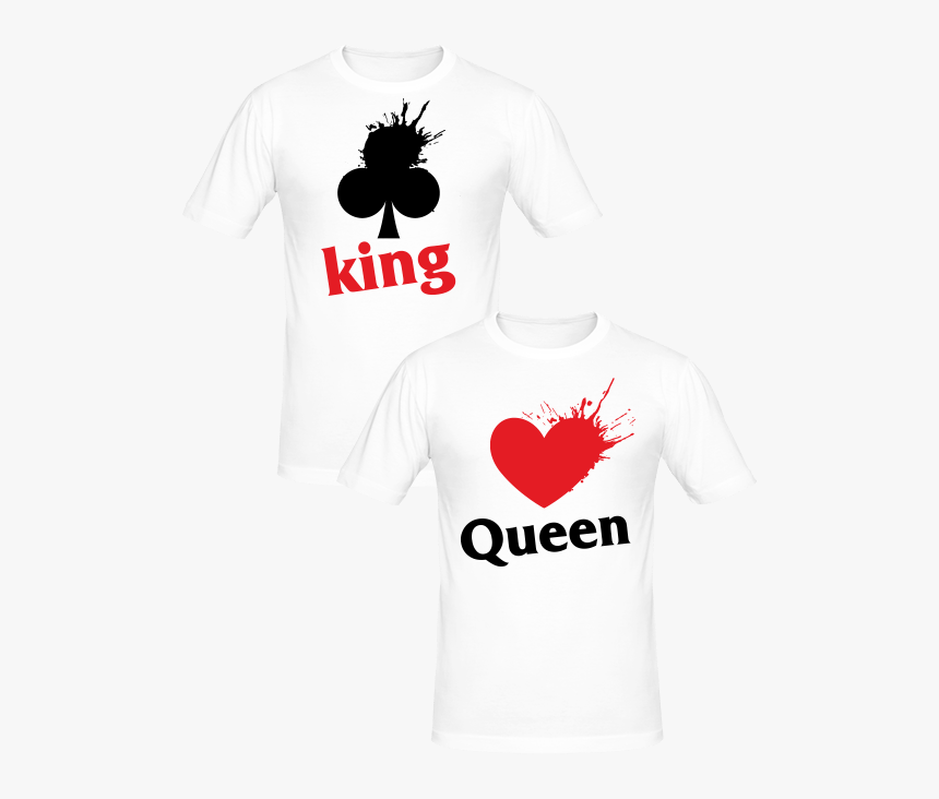 T Shirt Couple King Queen, HD Png Download, Free Download