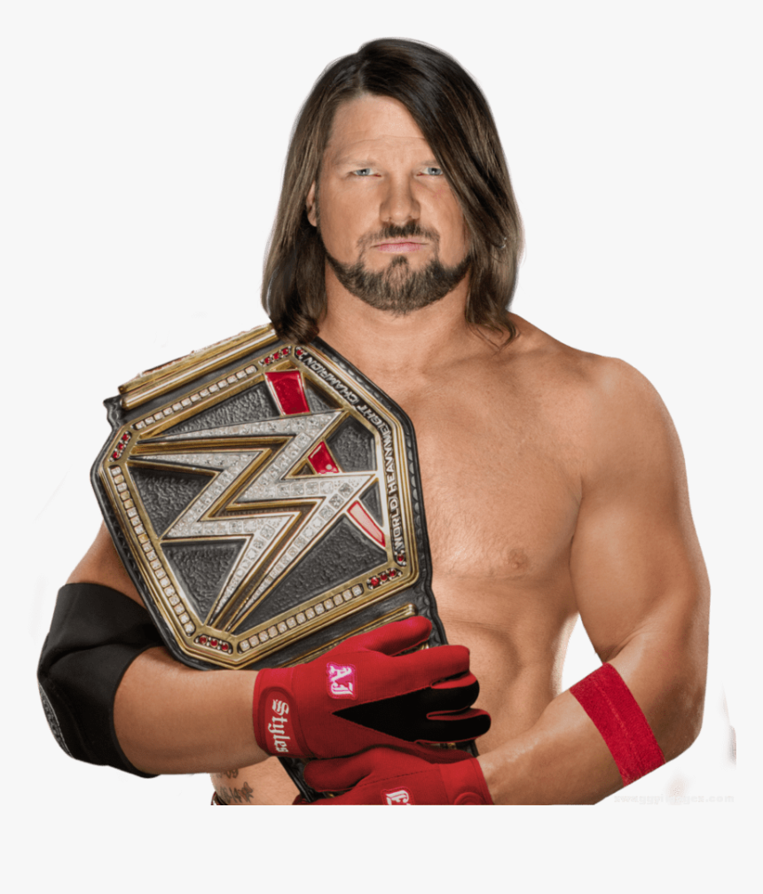 Aj Styles Wwe Champ, HD Png Download, Free Download