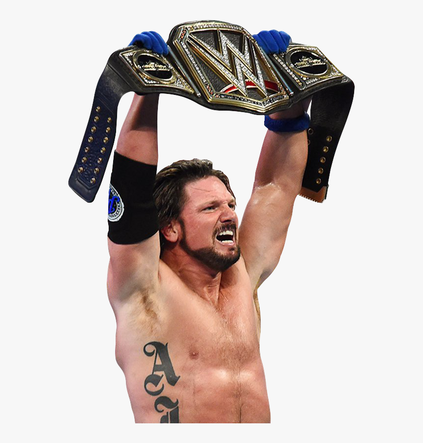 Aj Styles Wwe Champion Png , Png Download, Transparent Png, Free Download