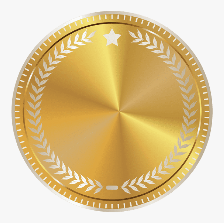 Free Png Download Gold Seal Badge With Decoration Clipart, Transparent Png, Free Download