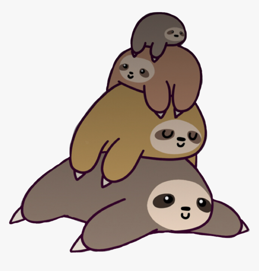 Cartoon Sloth Stack Clipart , Png Download, Transparent Png, Free Download