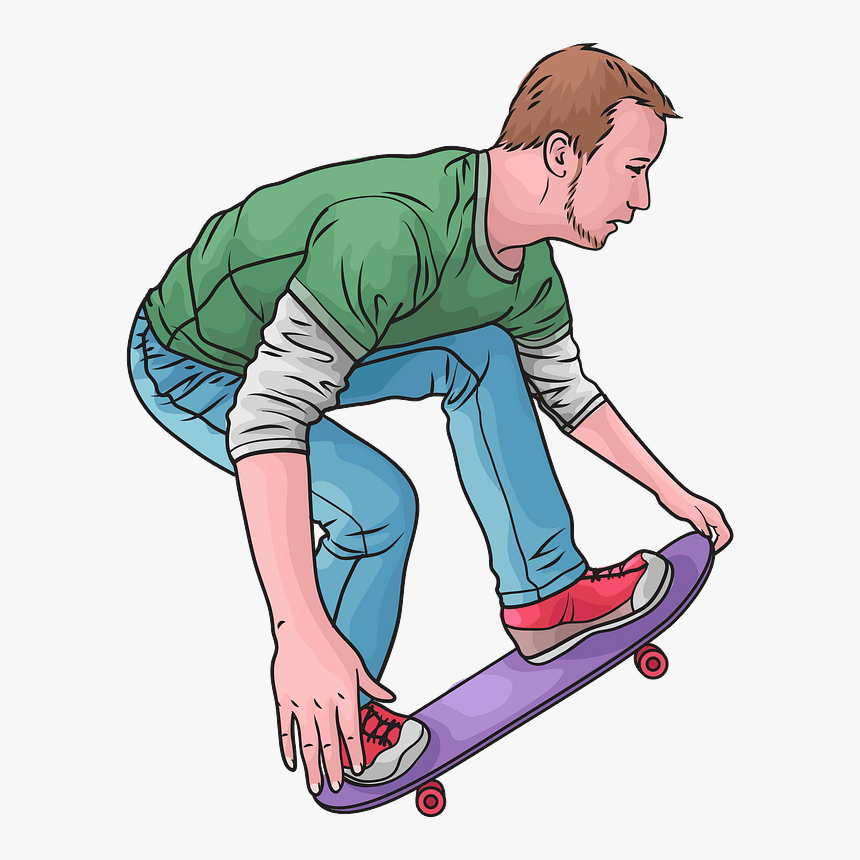 Skateboarding Clipart, HD Png Download, Free Download