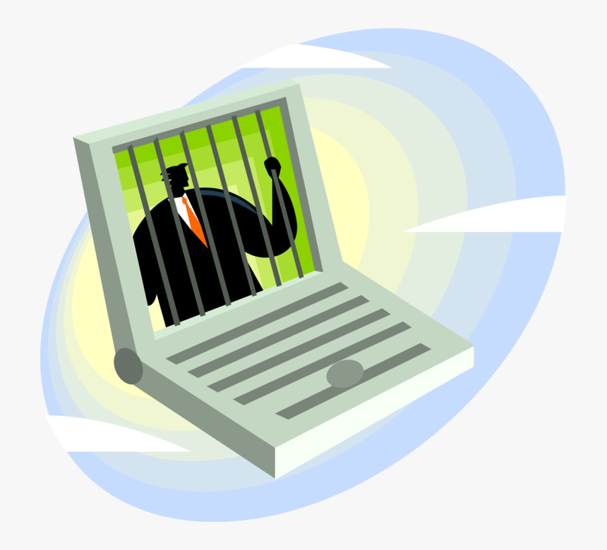 Vector Illustration Of Incarcerated Businessman Prisoner, HD Png Download, Free Download