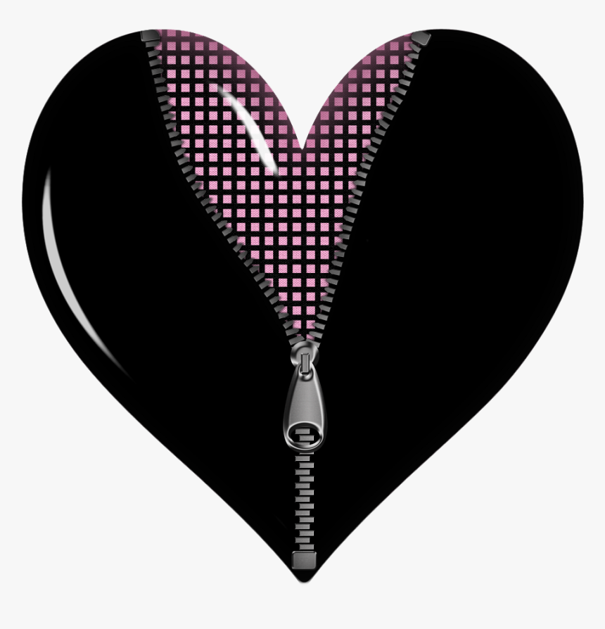 Black Zipped Heart Png Picture, Transparent Png, Free Download