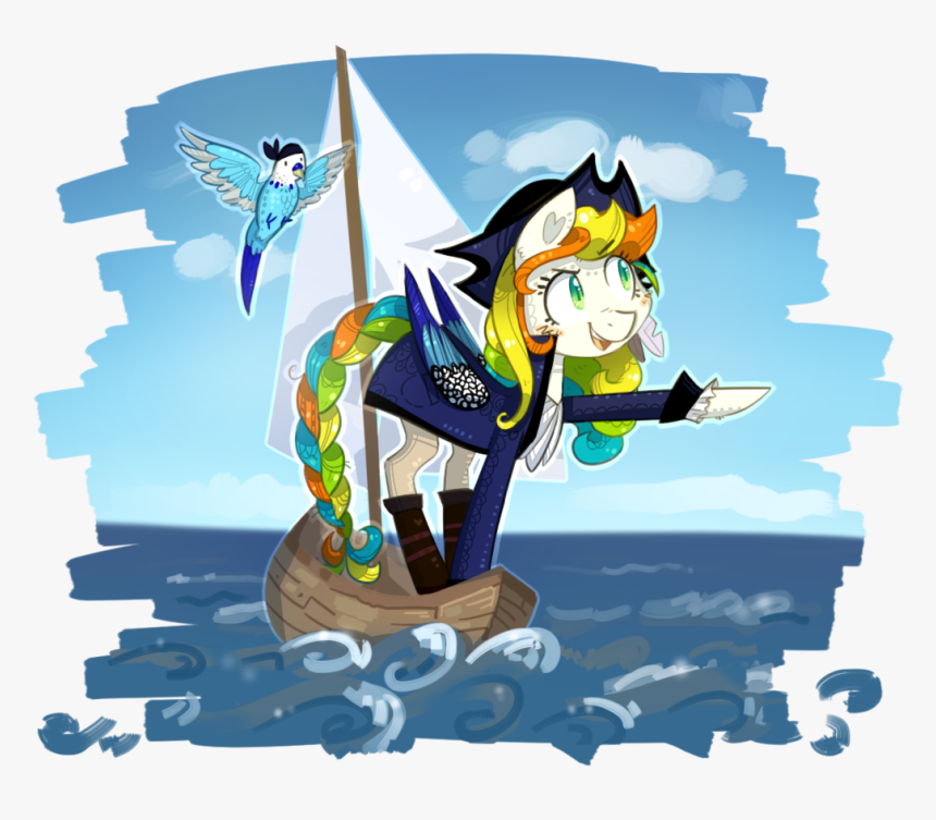 Kyaokay, Boat, Oc, Ocean, Oc Only, Parrot, Pirate,, HD Png Download, Free Download