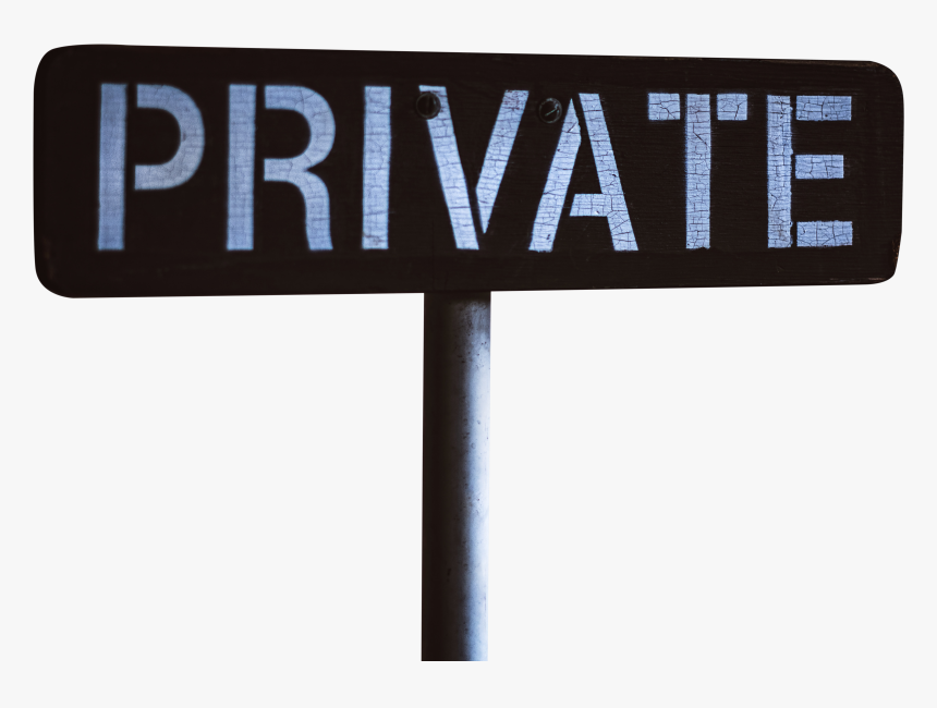 Private Sign Black And White, HD Png Download, Free Download