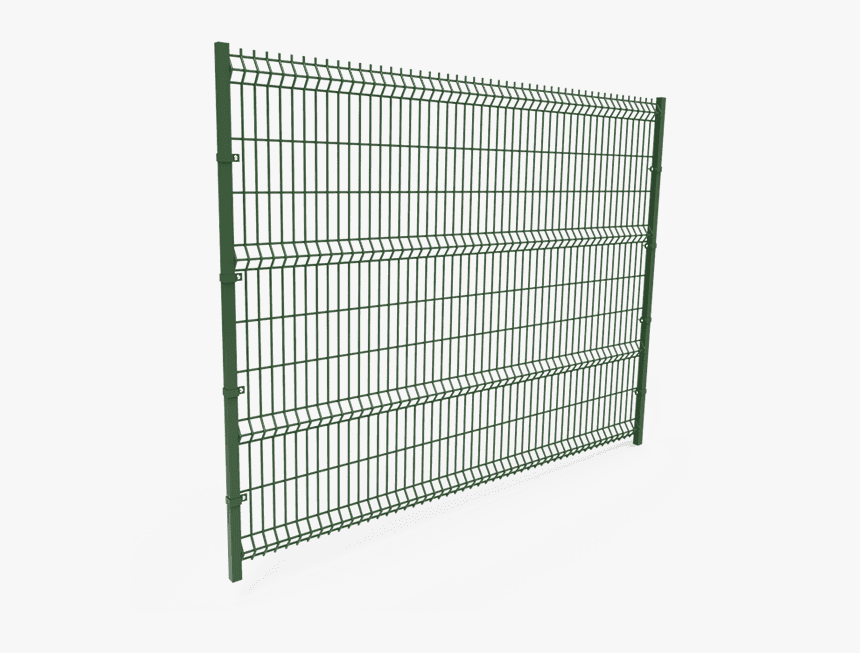 A Piece Of Green Powder Coating Curvy Welded Fence, HD Png Download, Free Download