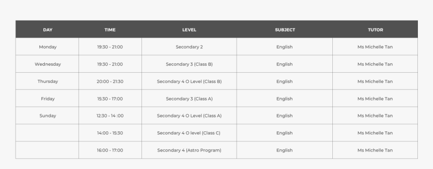 2018 English Class Schedule, HD Png Download, Free Download