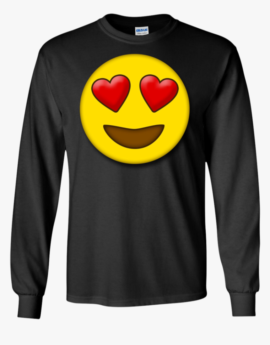 Cute Heart Eyes Emoji Valentine"s Day Love Ls Shirt/hoodie/sweatshirt, HD Png Download, Free Download