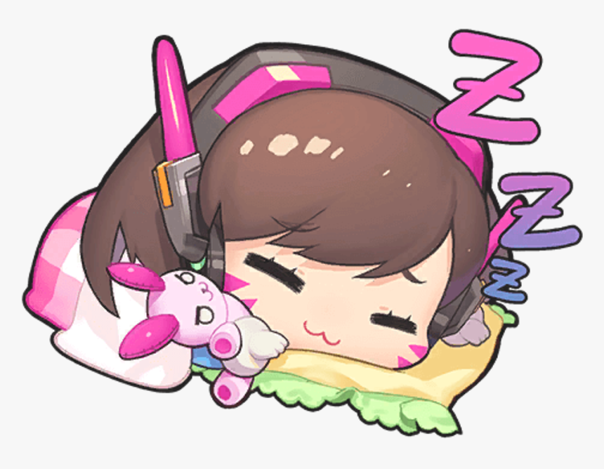 #dva #chibi #cute #overwatch #cutegirl #chibigirl #sleepygirl, HD Png Download, Free Download