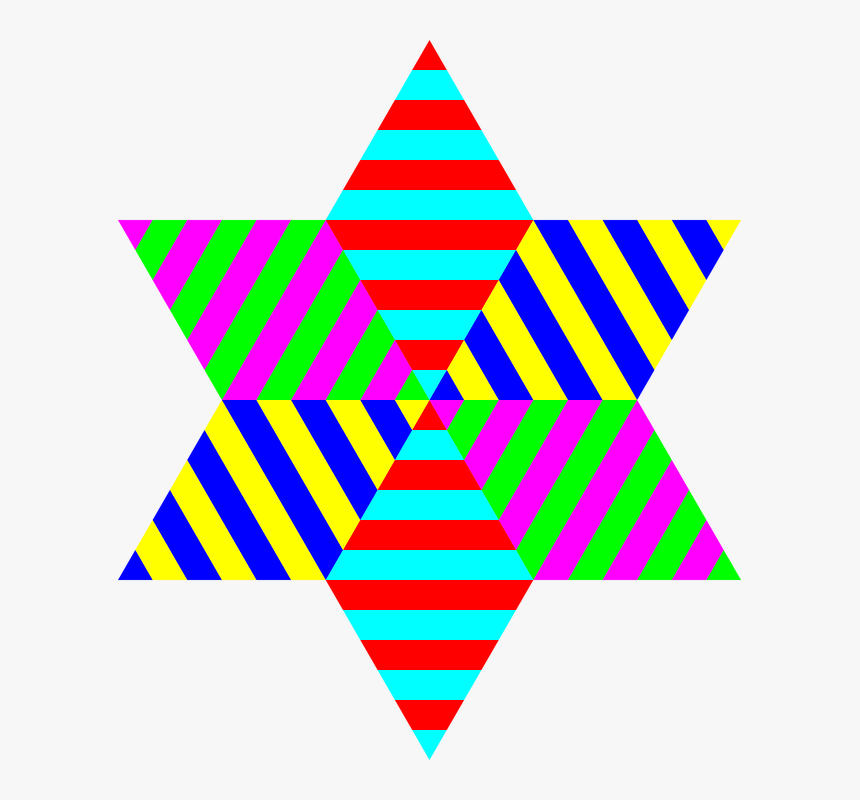 Diamond Hexagram Multicolor Rainbow Star, HD Png Download, Free Download